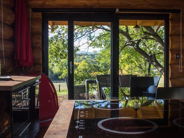 Deluxe-Chalet, Bergblick (Gîte Gentiane) | Blick von der Unterkunft