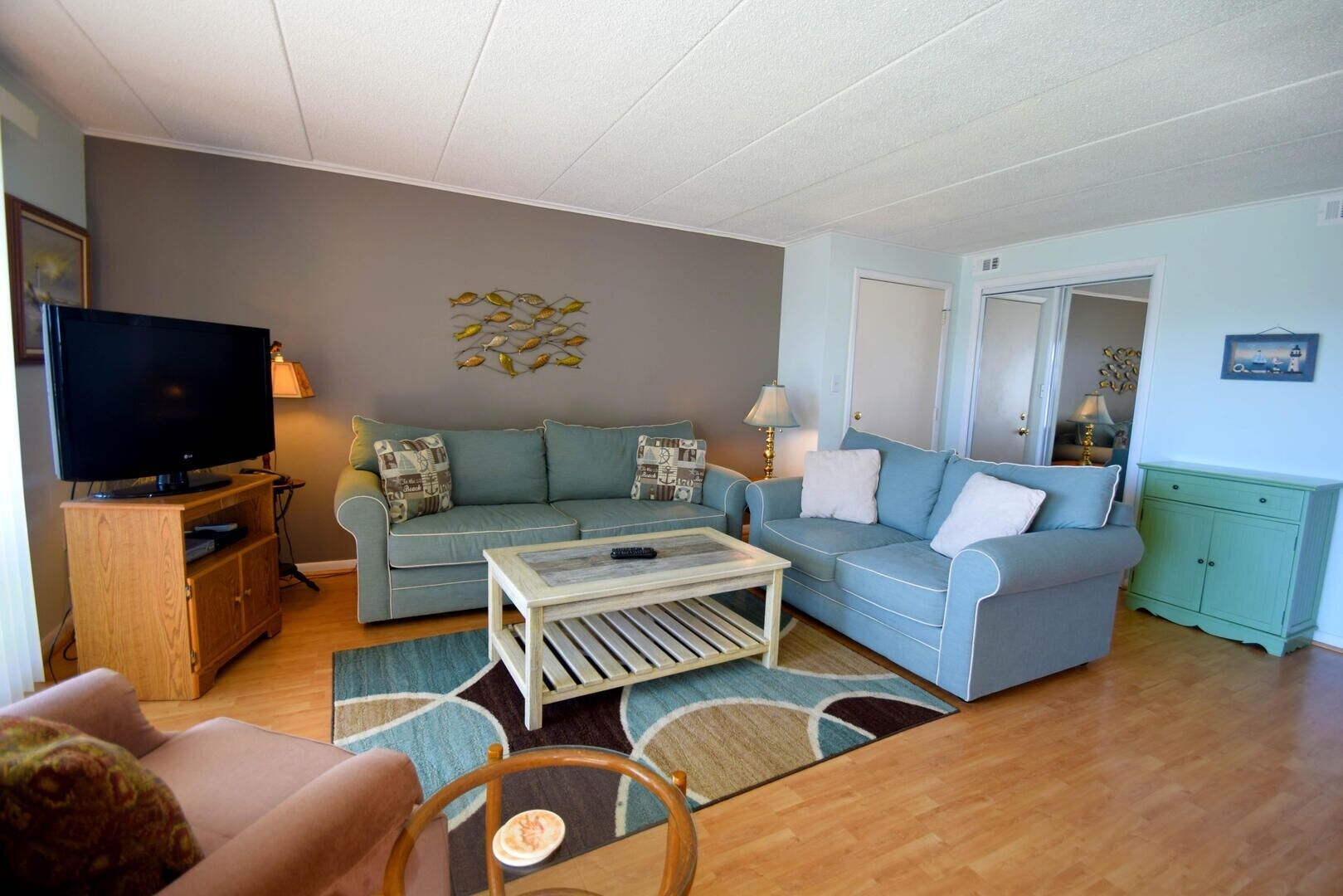 公寓式客房, 2 间卧室 | 客厅 | 电视