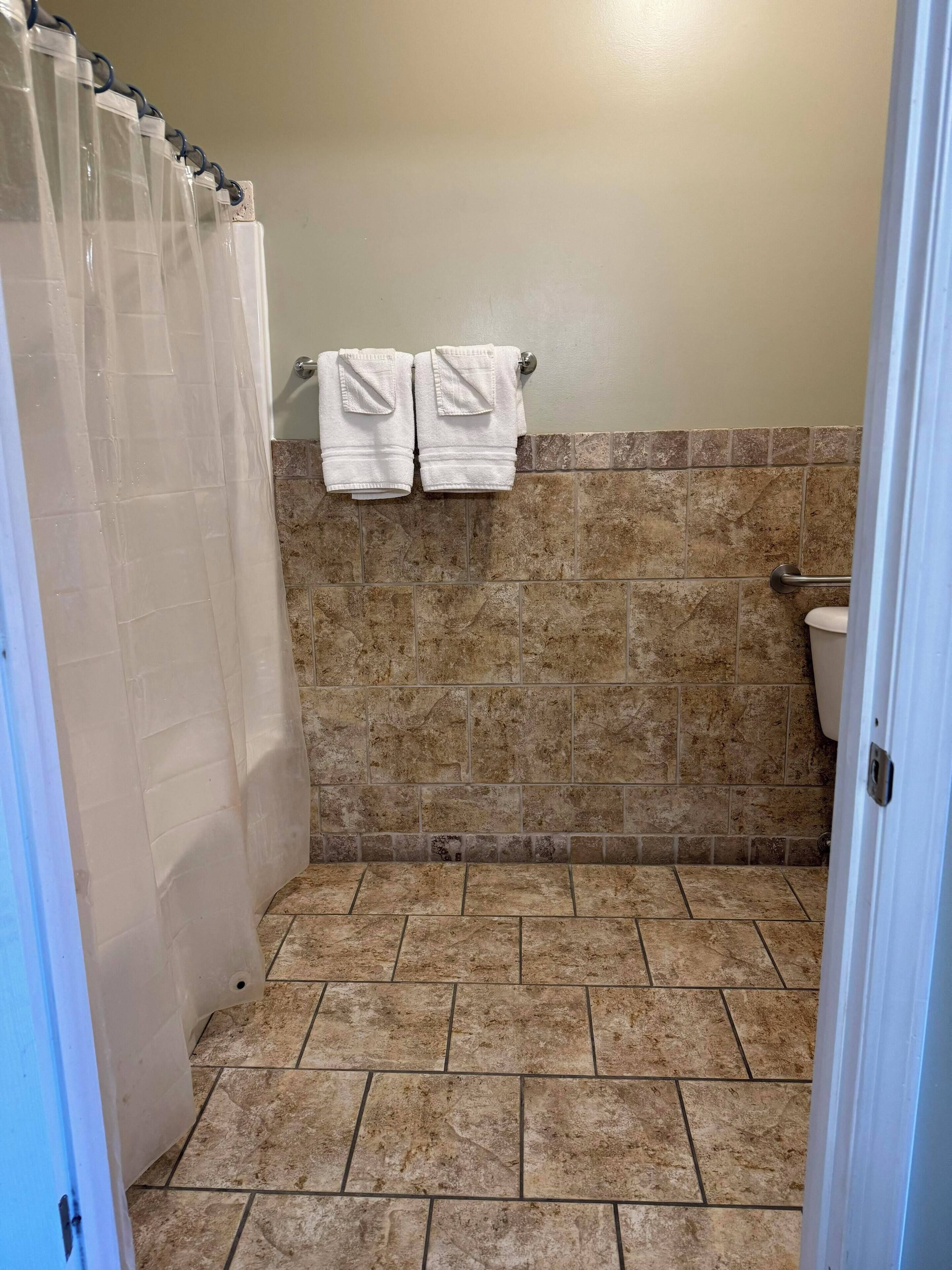 Habitación estándar, 1 cama de matrimonio | Baño | Toallas, jabón, champú y papel higiénico