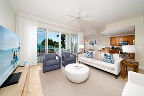 46-inch TV with cable channels