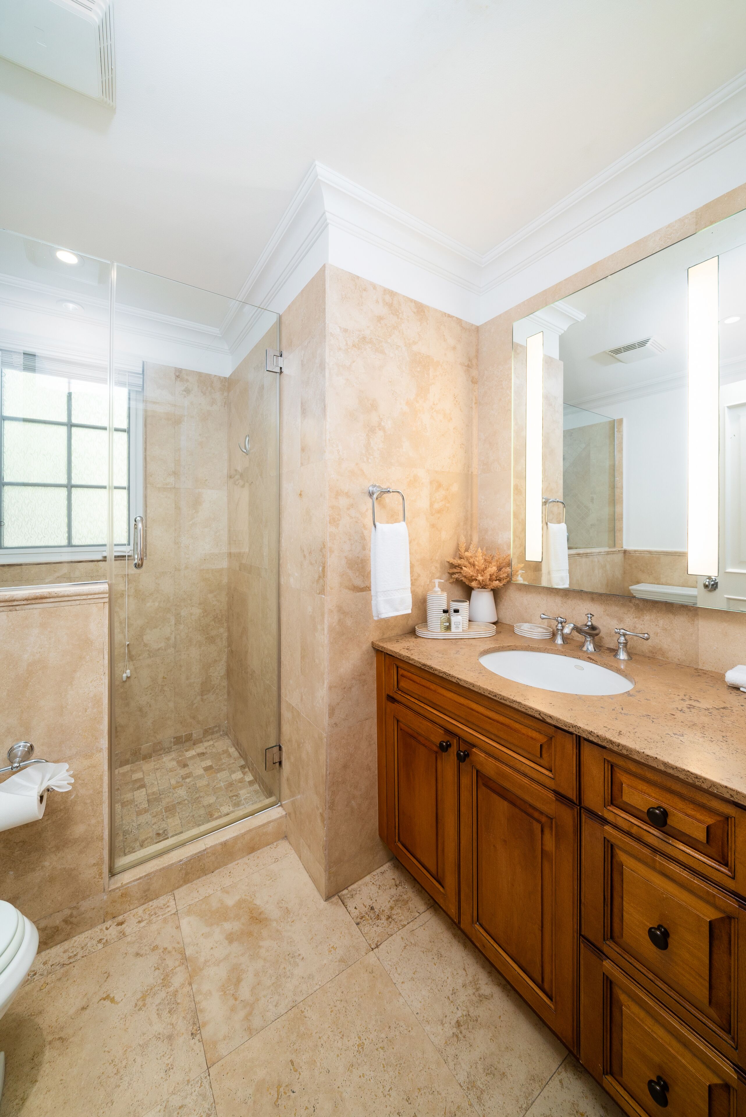 free toiletries, hair dryer, bathrobes, towels