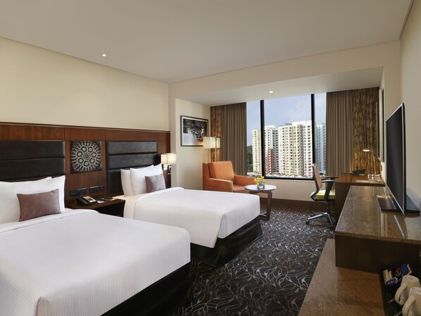 Kamar Premier, 2 Tempat Tidur Twin | 1 kamar tidur, seprai premium, minibar, dan brankas