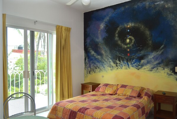 Chambre Deluxe, 1 lit double | Accès au Wi-Fi (inclus), literie fournie