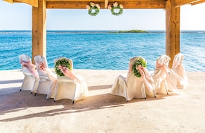 Outdoor wedding area