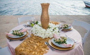 Outdoor wedding area