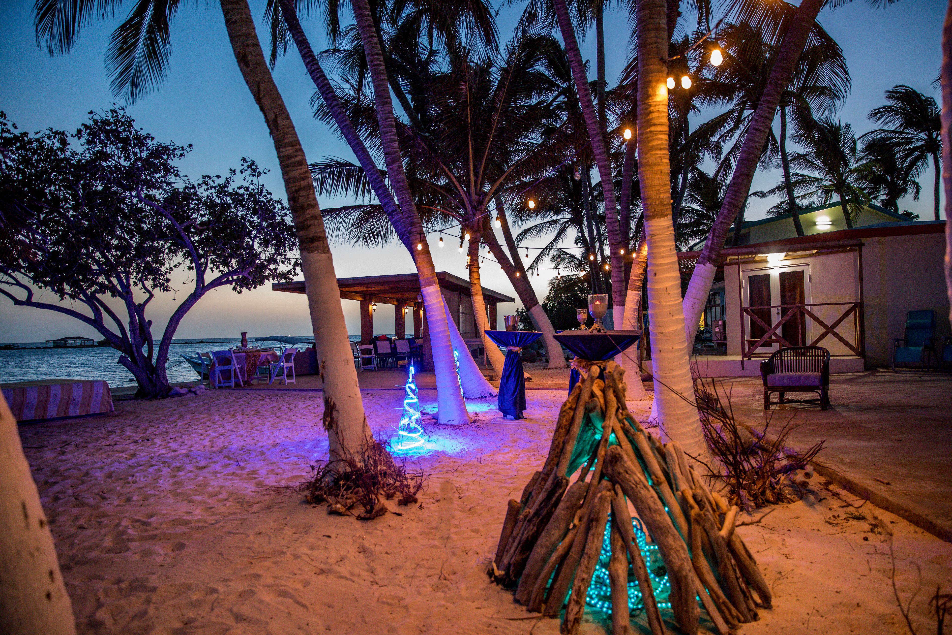 Outdoor wedding area