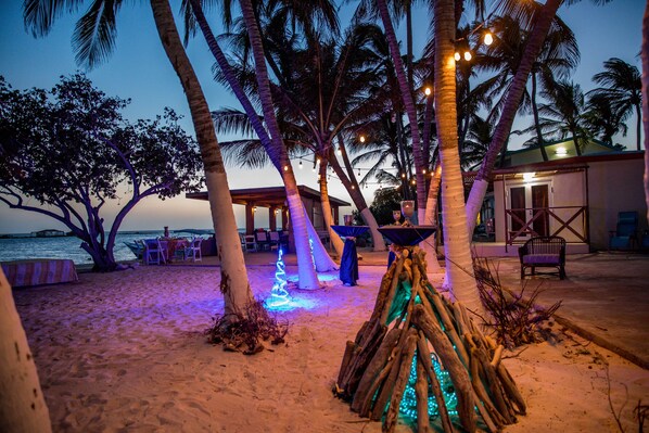 Outdoor wedding area