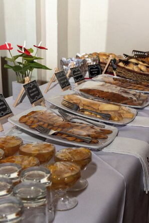 Free daily self-service breakfast 