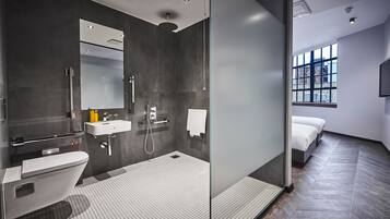 Warehouse Twin | Bathroom | Eco-friendly toiletries, hair dryer, towels