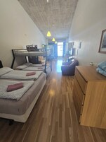 Stúdíóíbúð fyrir fjölskyldur | Stofa