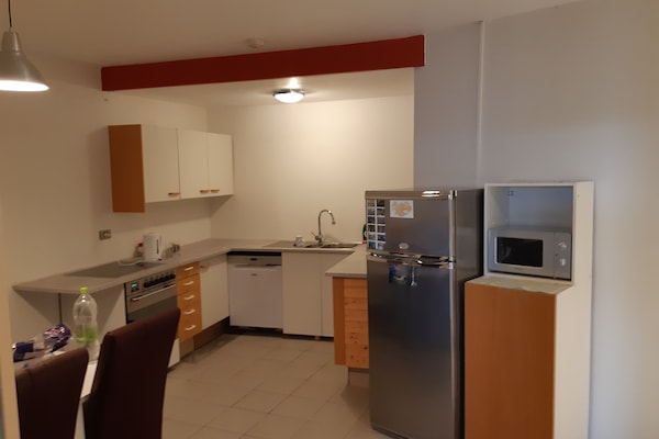 Comfort Apartment, 3 Bedrooms | Private kitchen | Full-size fridge, microwave, stovetop, toaster