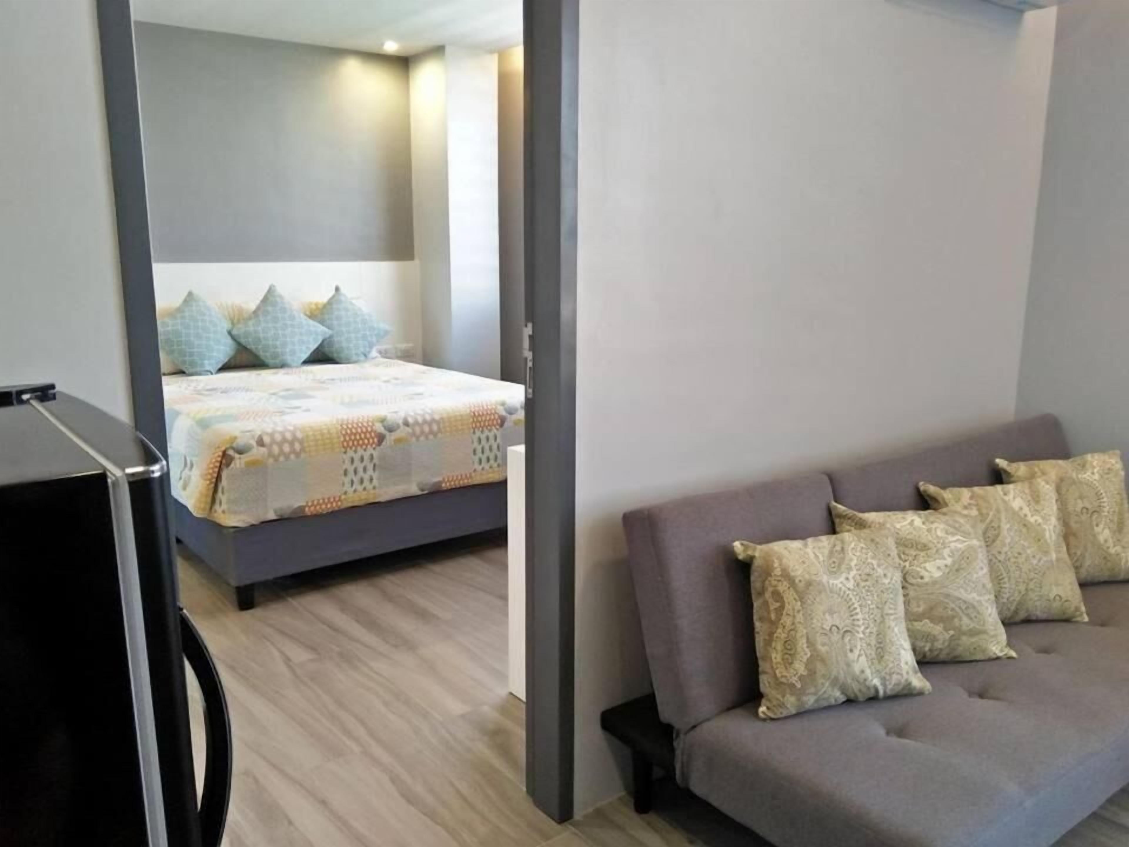 minibar, desk, laptop workspace, iron/ironing board