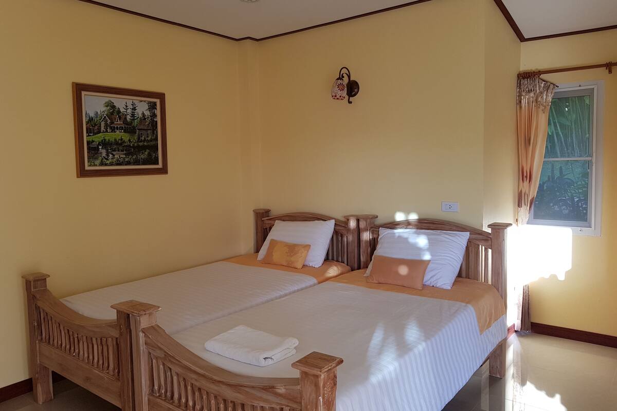 Bungalow Twin Room | Skrivebord, blendingsgardiner og ekstrasenger (mot et tillegg)