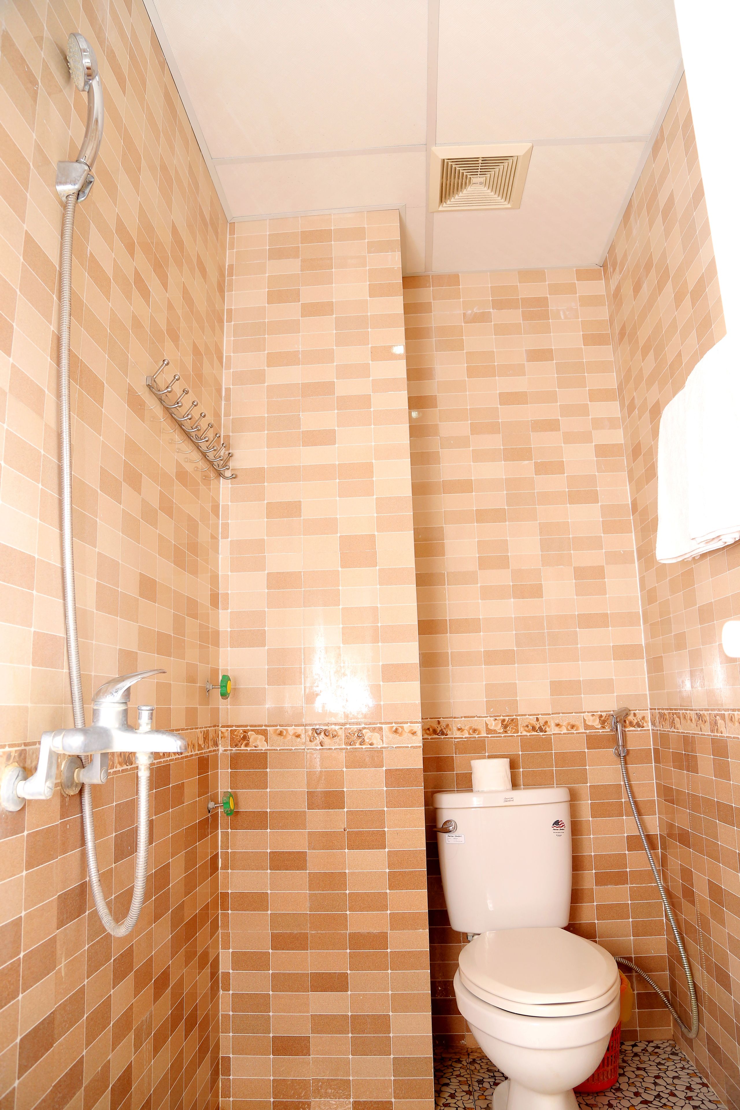 shower, free toiletries, hair dryer, slippers