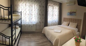 Desk, iron/ironing board, free WiFi, bed sheets