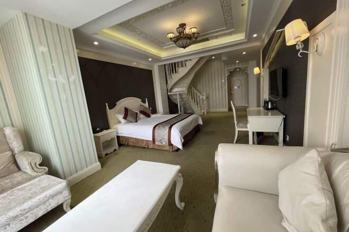 Minibar, desk, blackout drapes, iron/ironing board