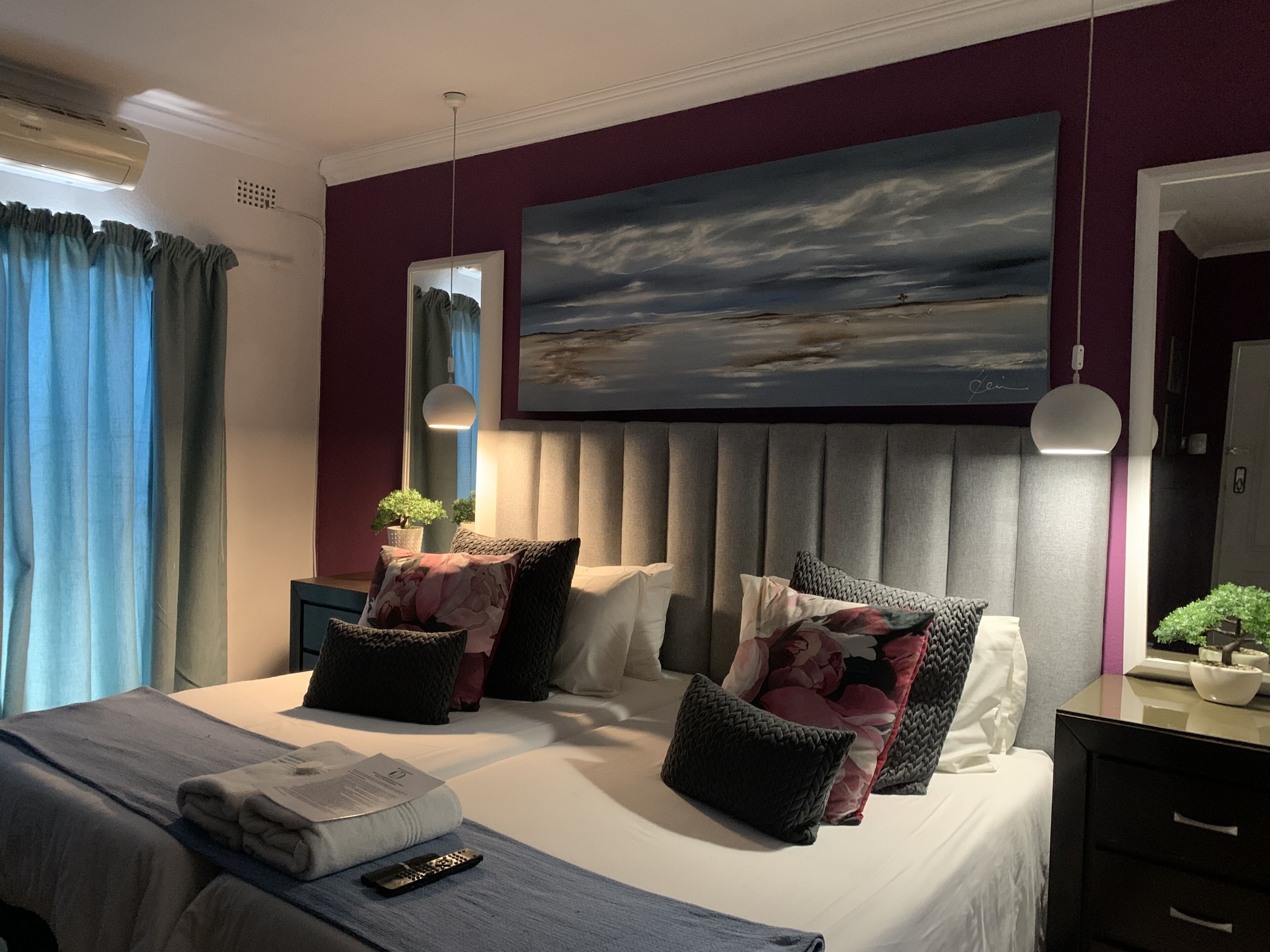 Luxury-Zimmer, 2 Einzelbetten, eigenes Bad, Gartenblick