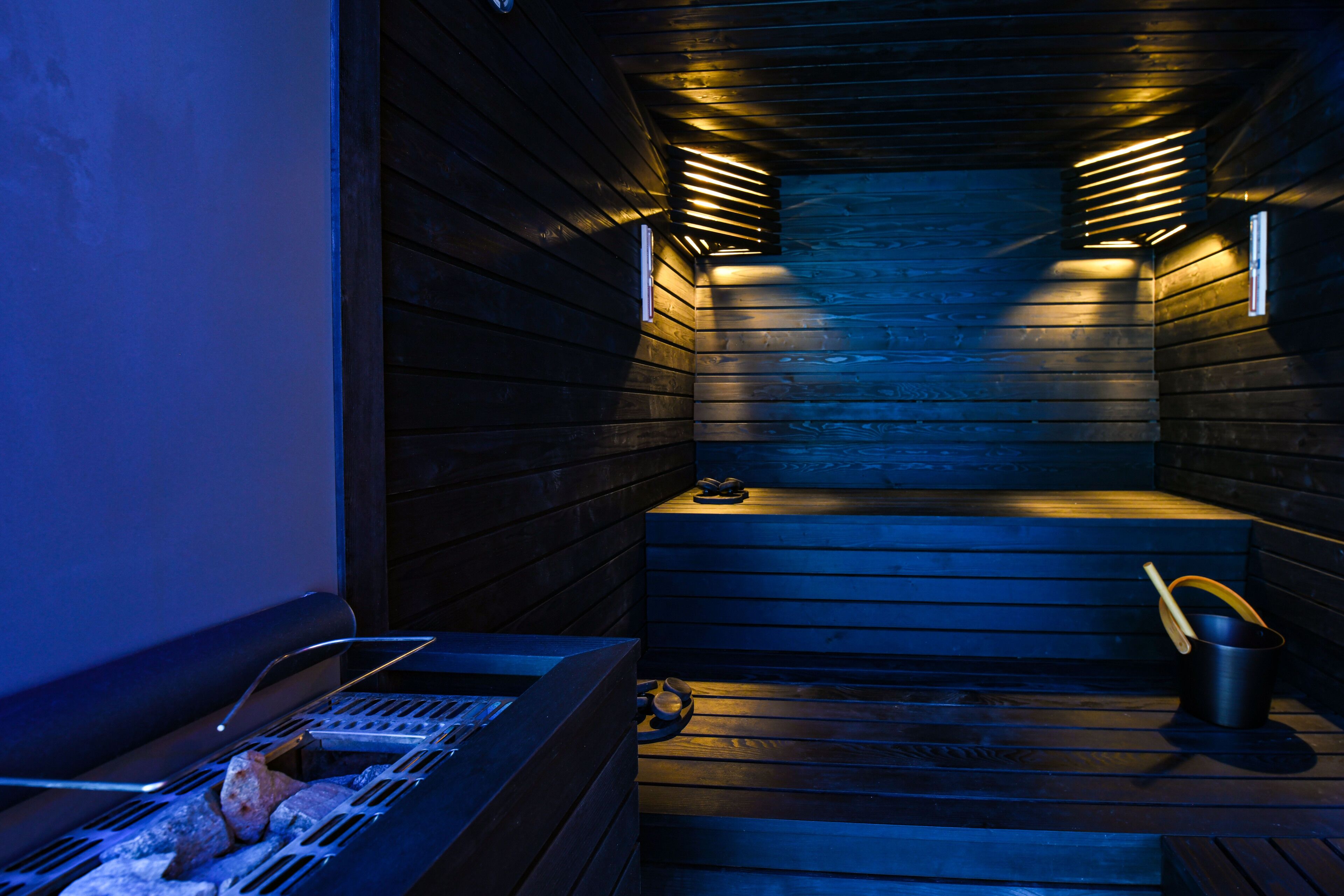 sauna, steam room