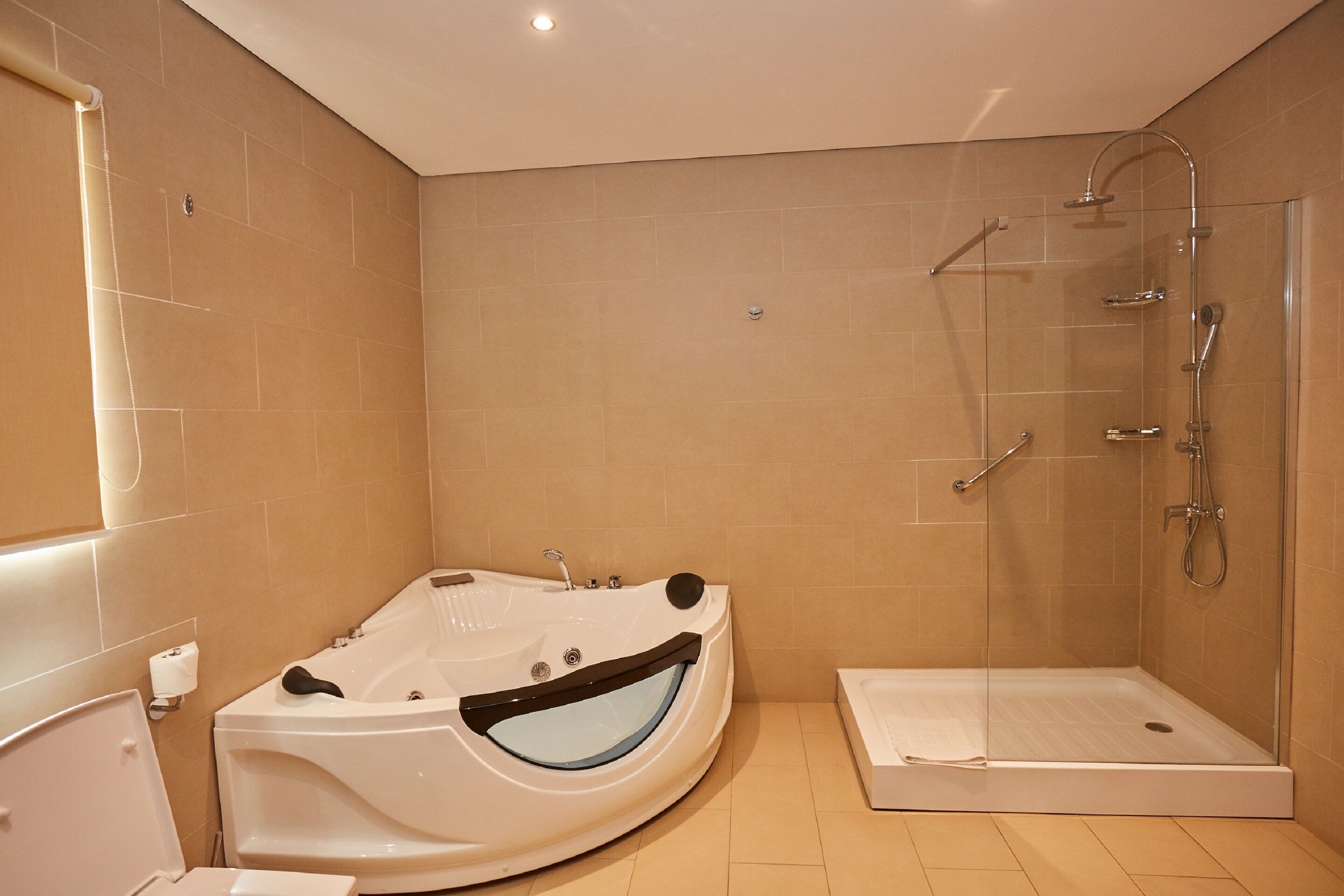 free toiletries, hair dryer, slippers, towels