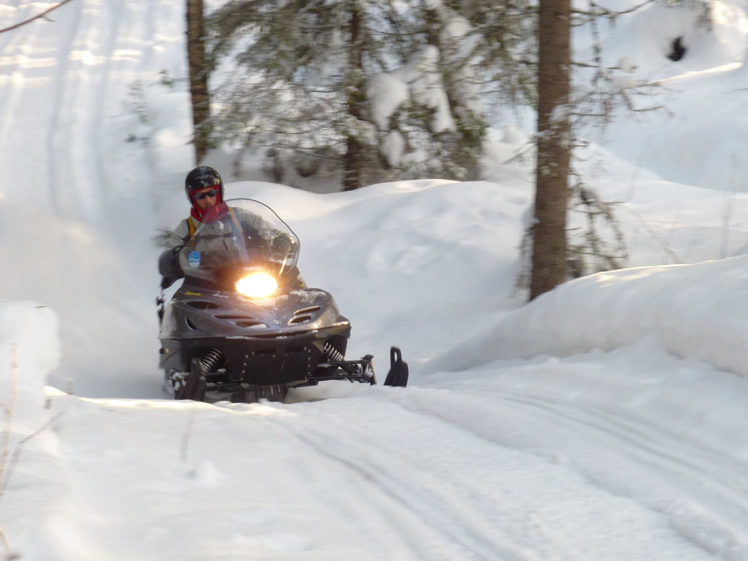 snowmobile riding