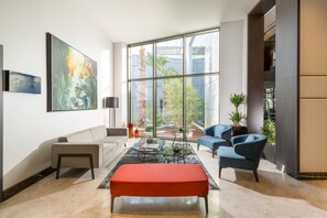 Sitteområde i lobbyen