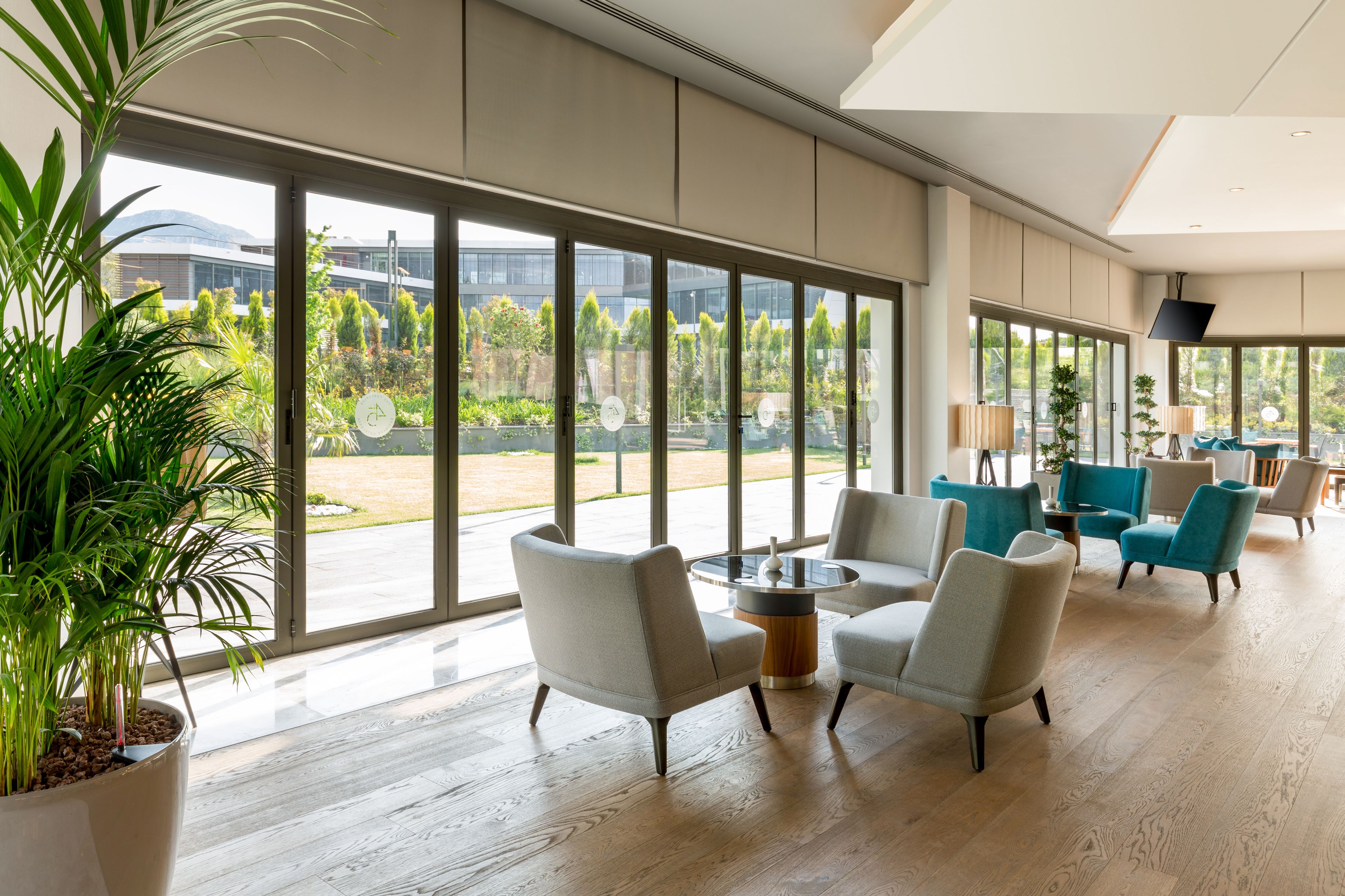 Sittområde i lobbyn