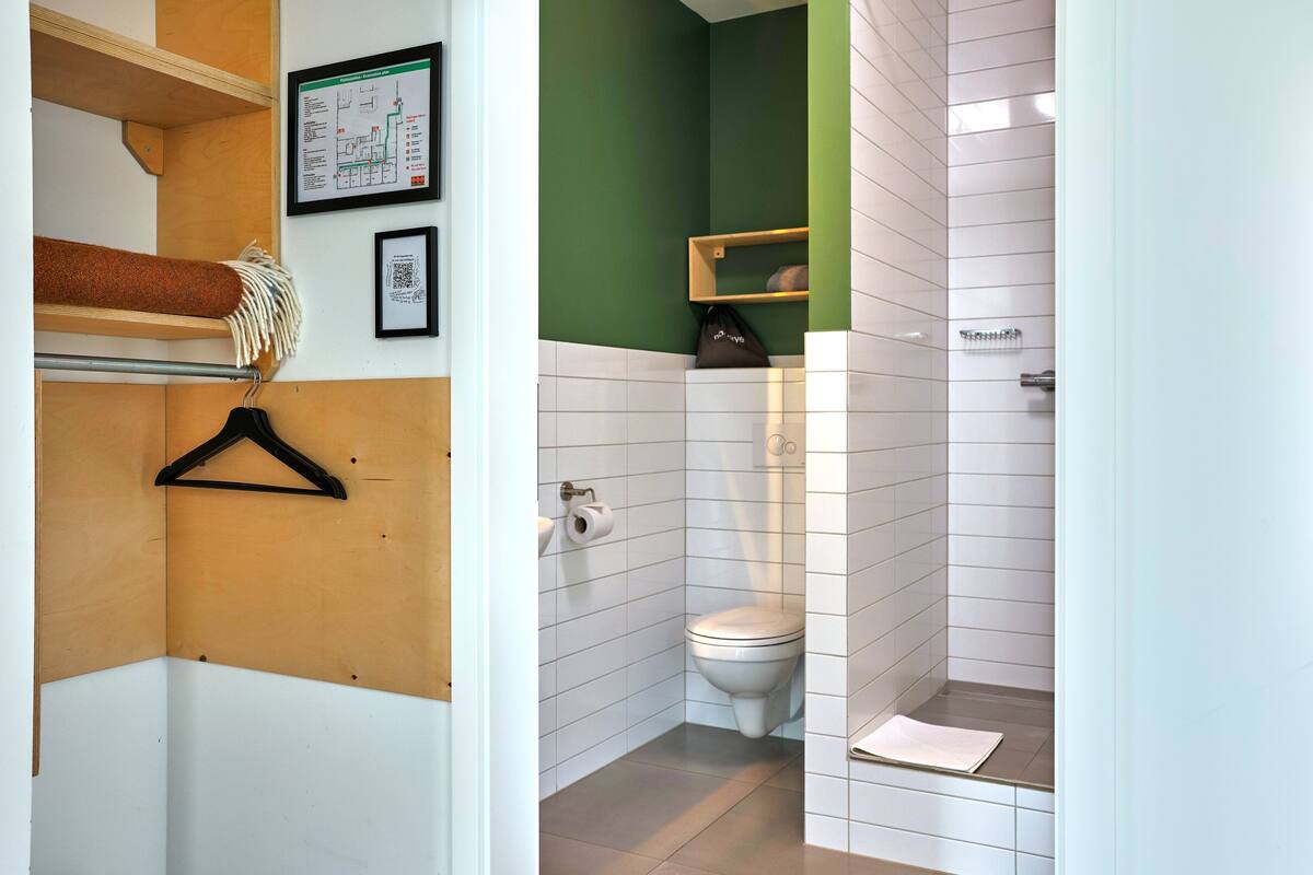 standard double or twin room, private bathroom | bathroom | shower, eco-friendly toiletries, hair dryer, towels