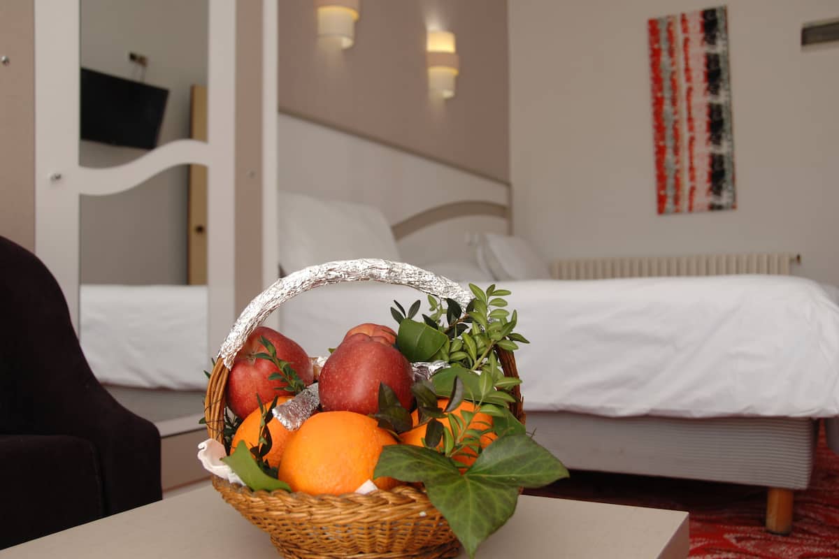 Kamer, 1 twee- of 2 eenpersoonsbedden | Verduisterende gordijnen, een strijkplank/strijkijzer, beddengoed