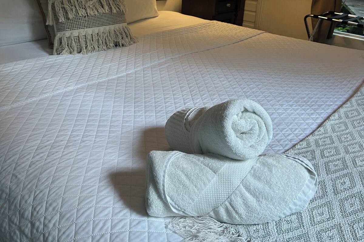 Deluxe Room, Partial Lake View | Peralatan tempat tidur premium, peti besi dalam bilik, Wi-fi percuma 