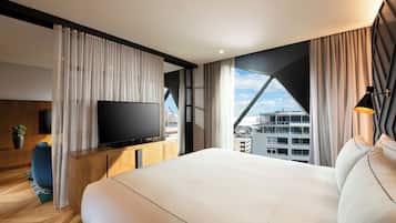 1 chambre, literie de qualité supérieure, couette en duvet d'oie