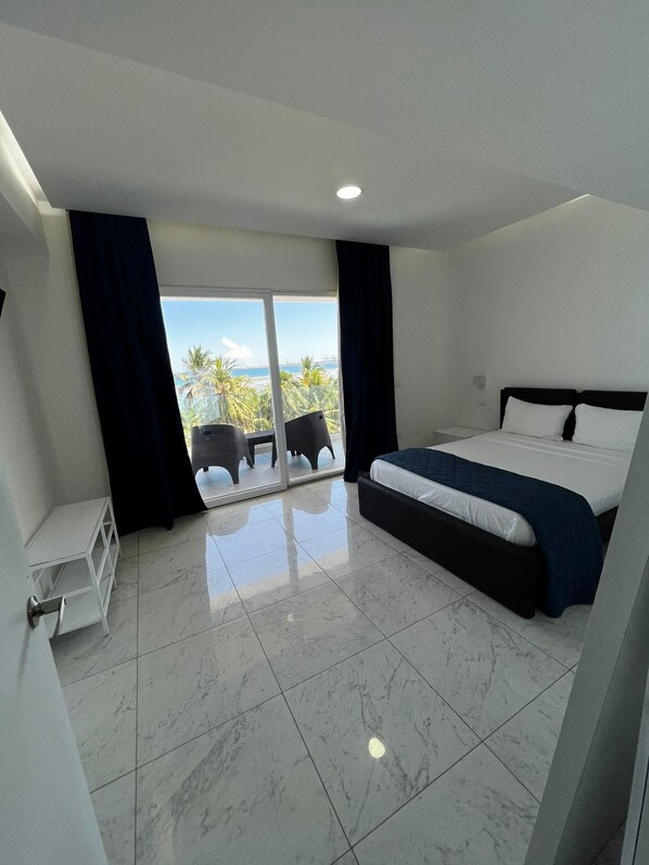 Deluxe-Apartment, 1 Schlafzimmer, Küche, Meerblick