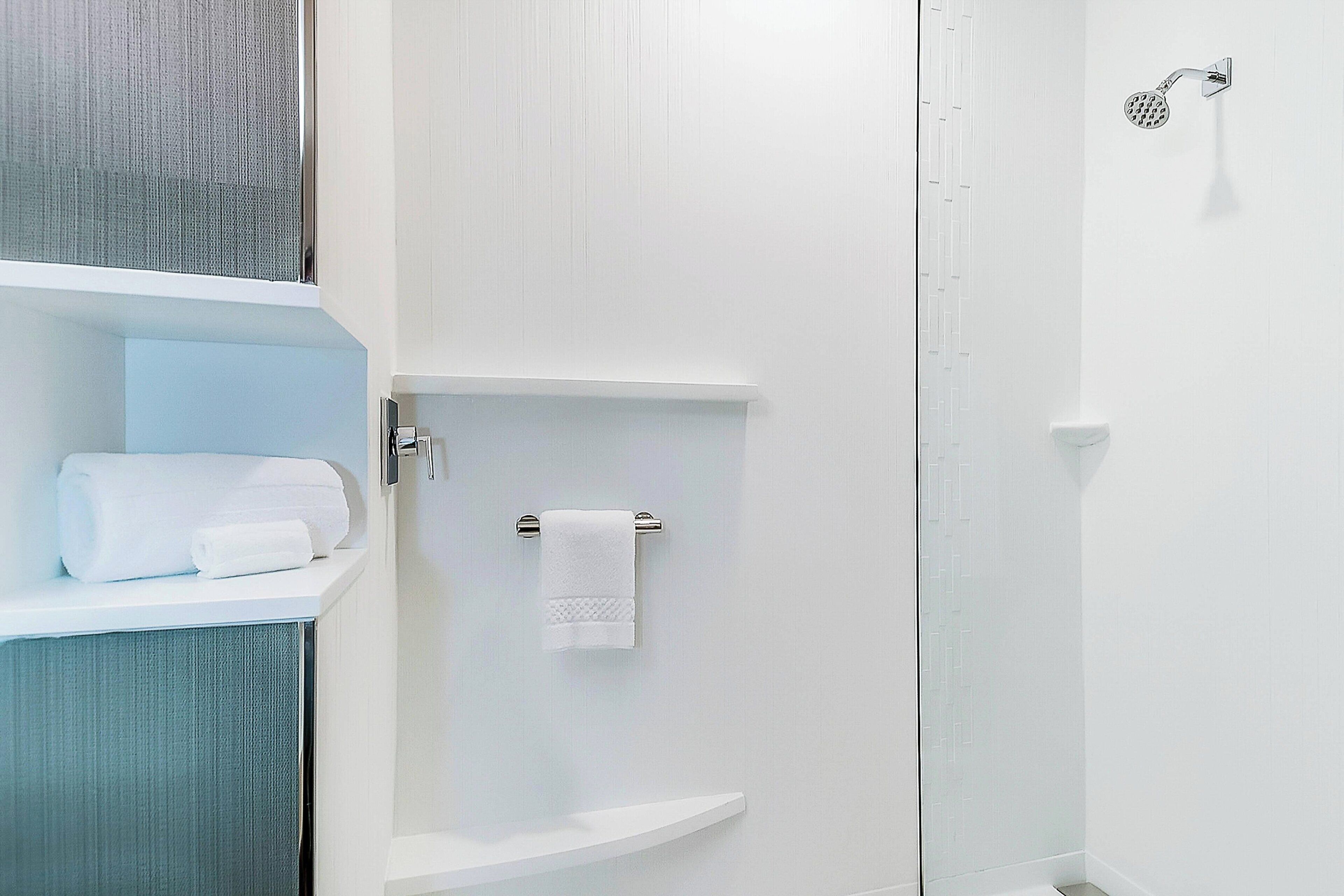 free toiletries, hair dryer, towels