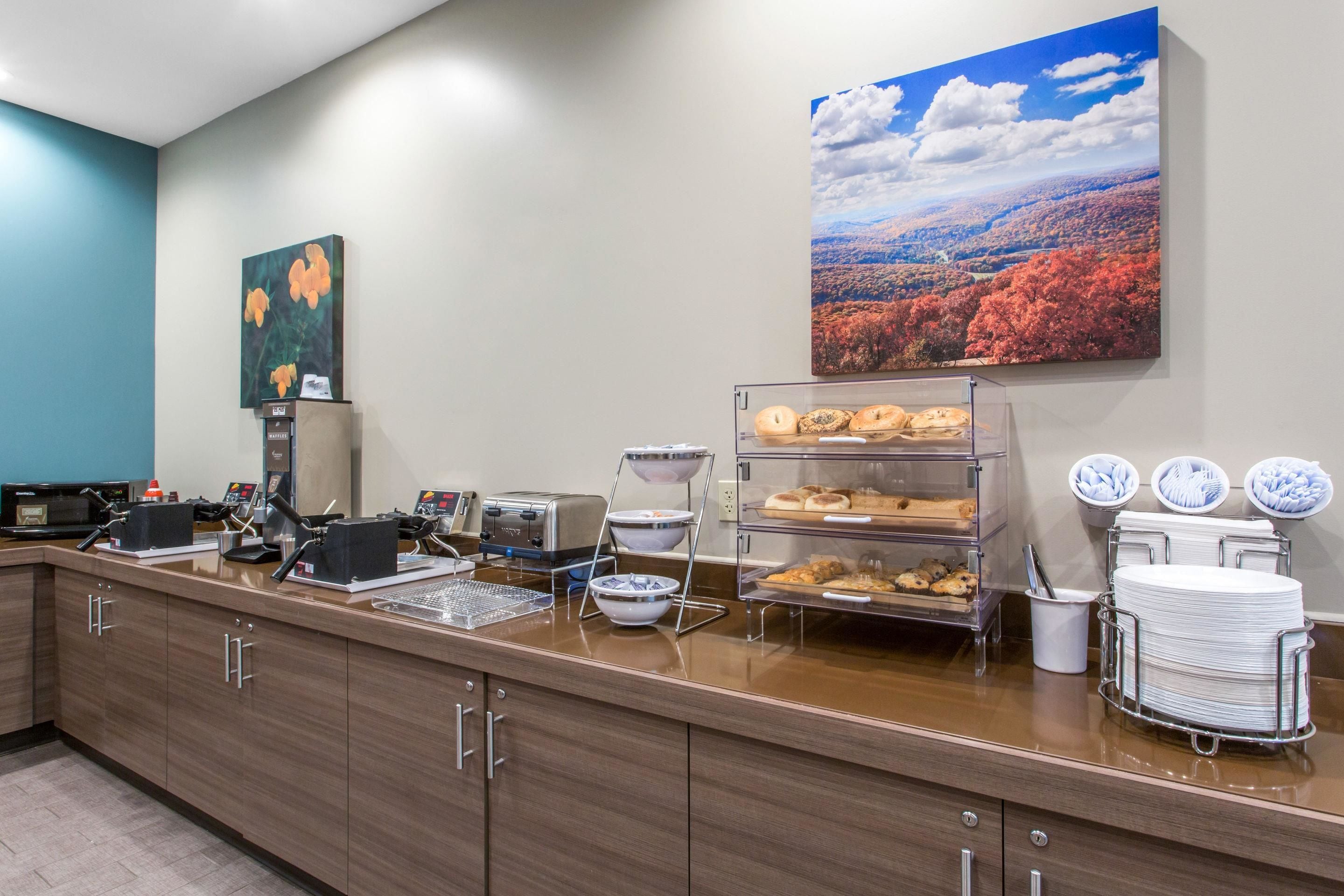 free daily self-service breakfast