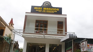 A building with a sign reading "Mini Mansion" and "Expect the Unexpected."