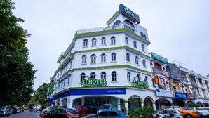 A multi-story hotel with a prominent 'HOTEL' sign on the facade. - S Hotel (Seberang Jaya)