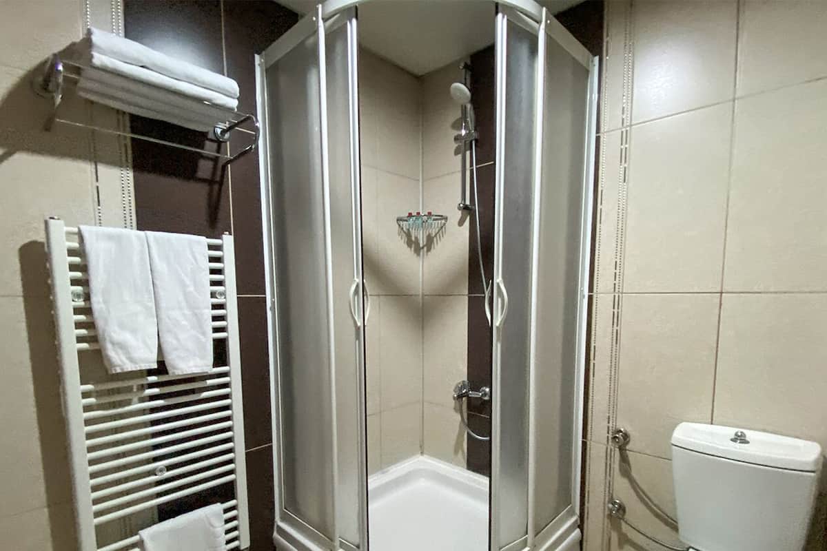 suite | bathroom | shower, hydromassage showerhead, free toiletries, hair dryer