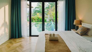 Pool Villa | Decoración individual, mobiliario individual, wifi gratis y ropa de cama
