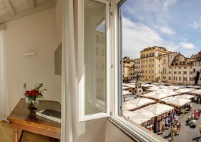 Panoramic Apartment, 1 Bedroom, Annex Building (4 pax) | Living area | Flat-screen TV