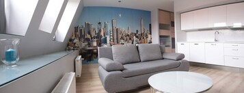 City Stüdyo Süit | Oturma alanı | Düz ekran televizyon 