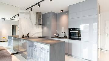 International Fair VIII | Private kitchenette | Fridge, stovetop, dishwasher, coffee/tea maker