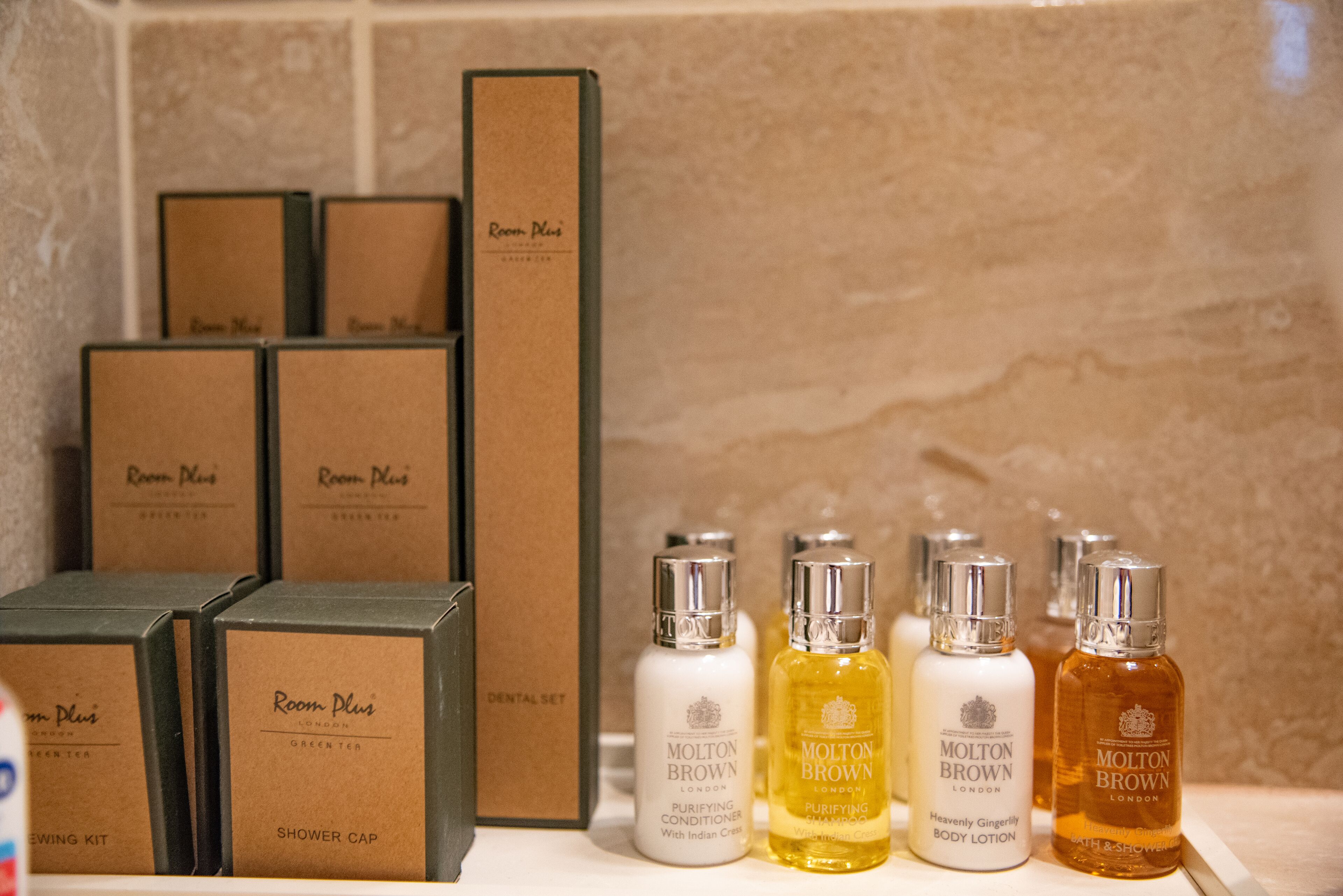 free toiletries, hair dryer, bathrobes, slippers