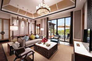 Songkran Two-Bedroom Garden Pool Villa | Premium bedding, down comforters, pillowtop beds, minibar - Wanda Vista Resort Xishuangbanna (Xishuangbanna Dai)