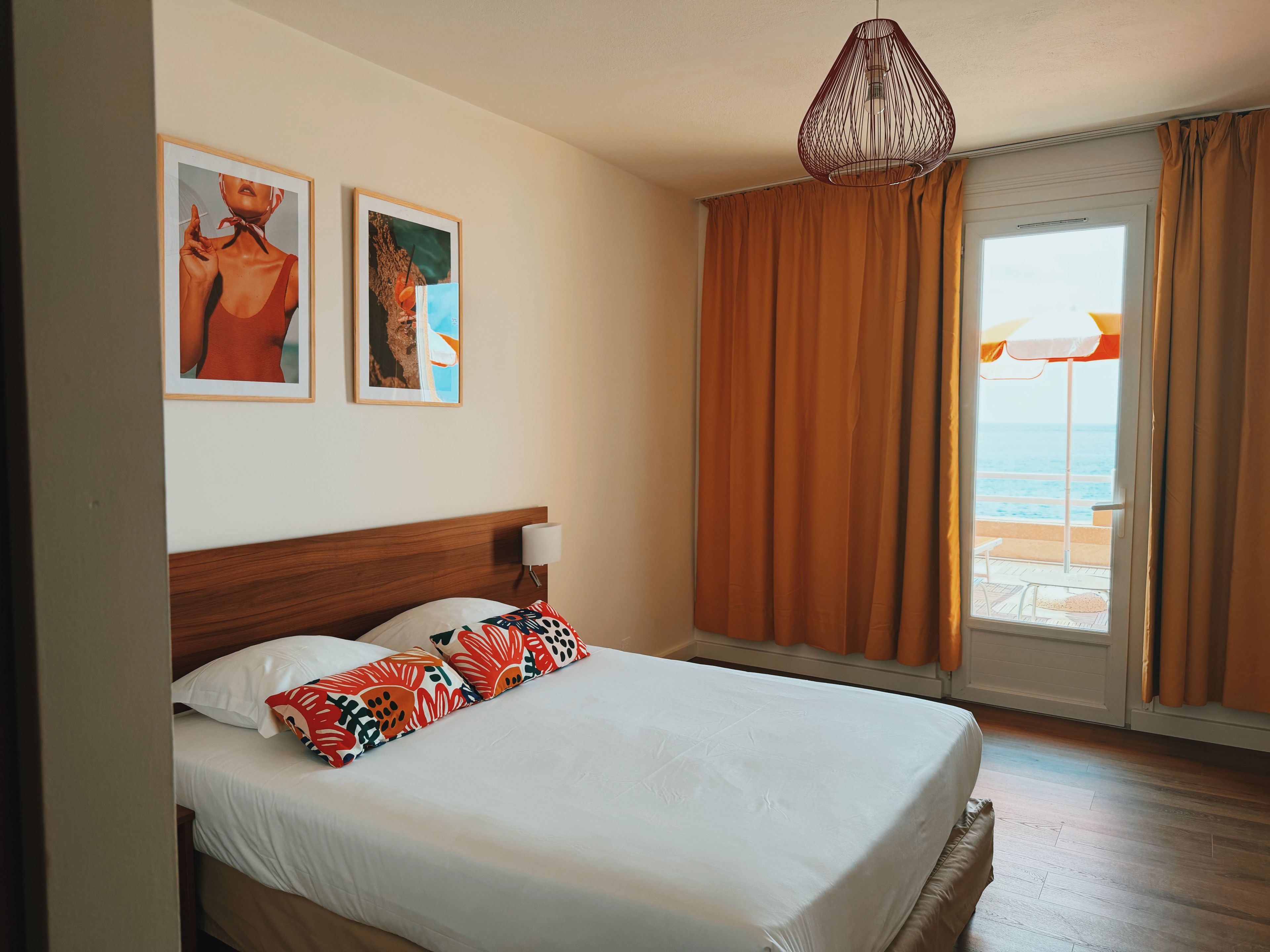 Room, Terrace, Sea View | Premium bedding, in-room safe, desk, blackout drapes