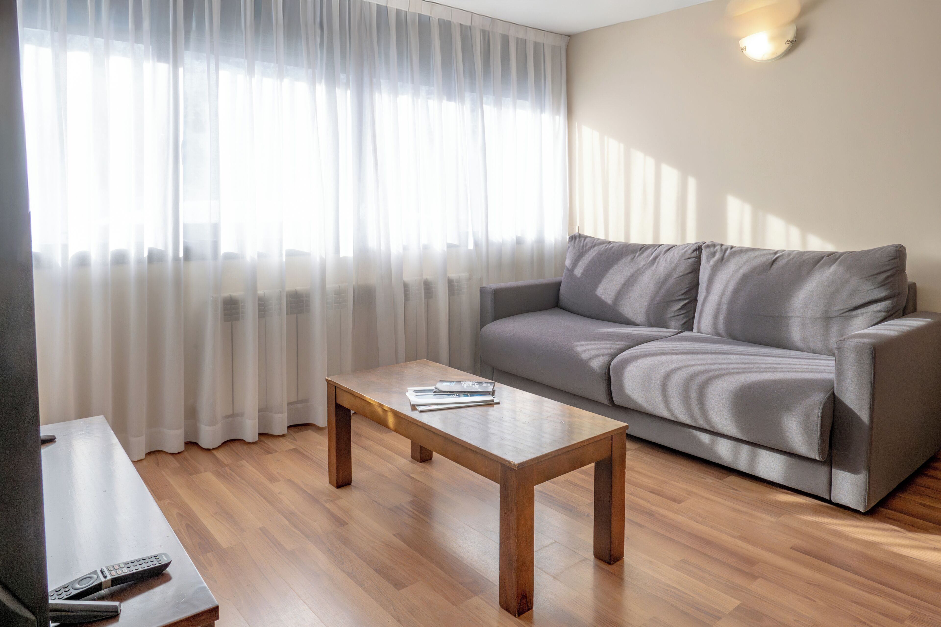 Apartment, 1 Bedroom | Living area | TV