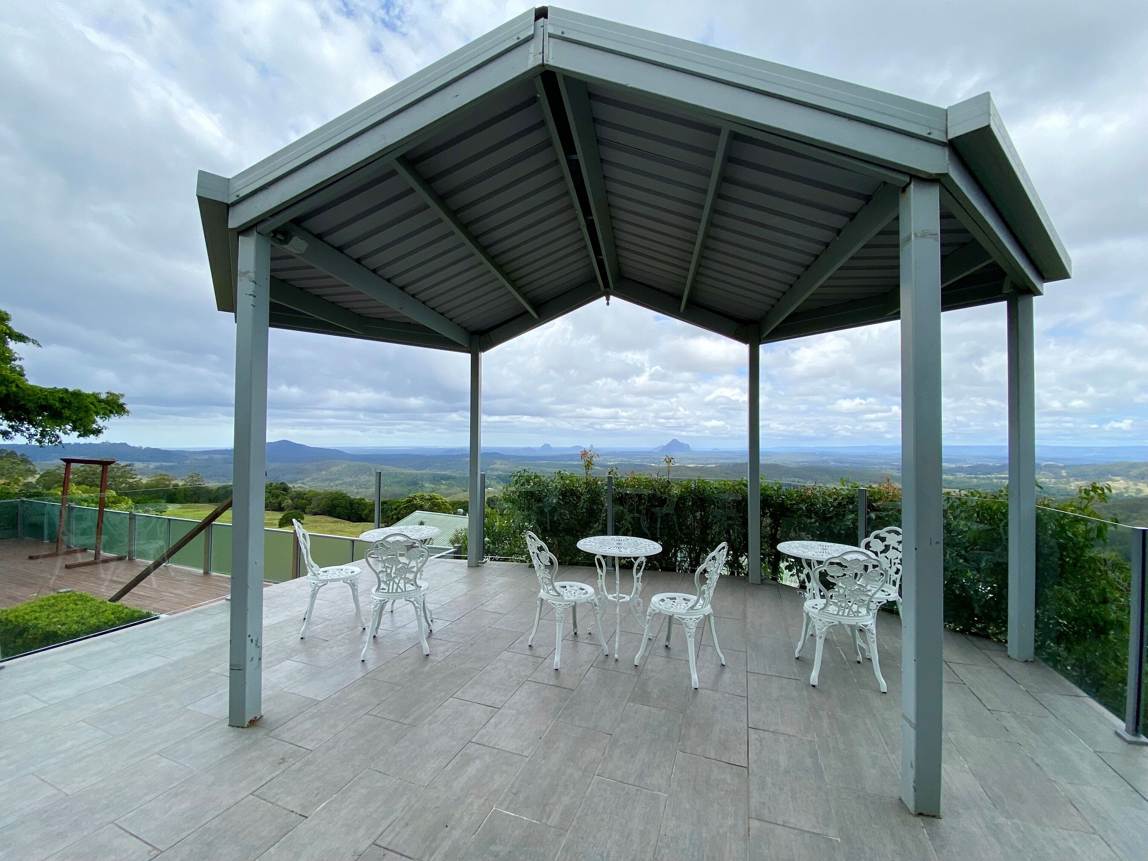 Outdoor banquet area