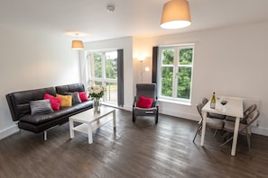 Premium Apartment, 2 Bedrooms, Non Smoking | Living area | Flat-screen TV, DVD player - Abodebed - Oval View (Hemel Hempstead)