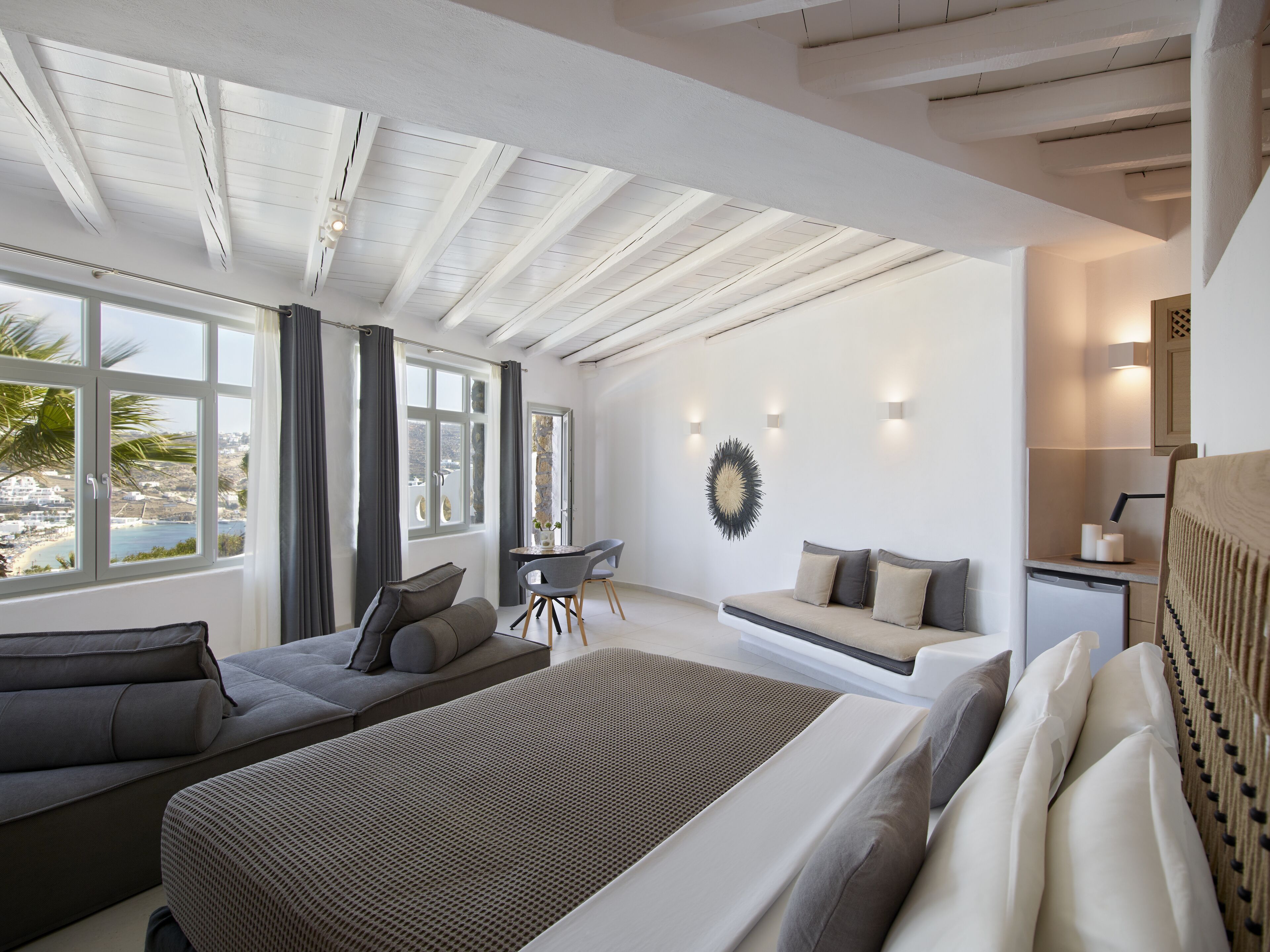 one bedroom suite sea view no 10 | living area | 32-inch flat-screen tv with digital channels, tv, netflix