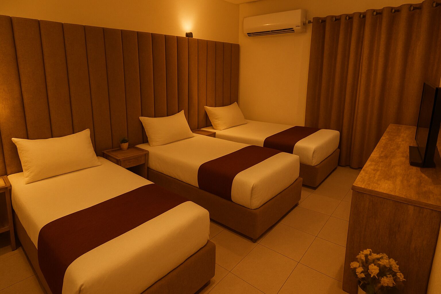 1 bedroom, Egyptian cotton sheets, premium bedding, down comforters