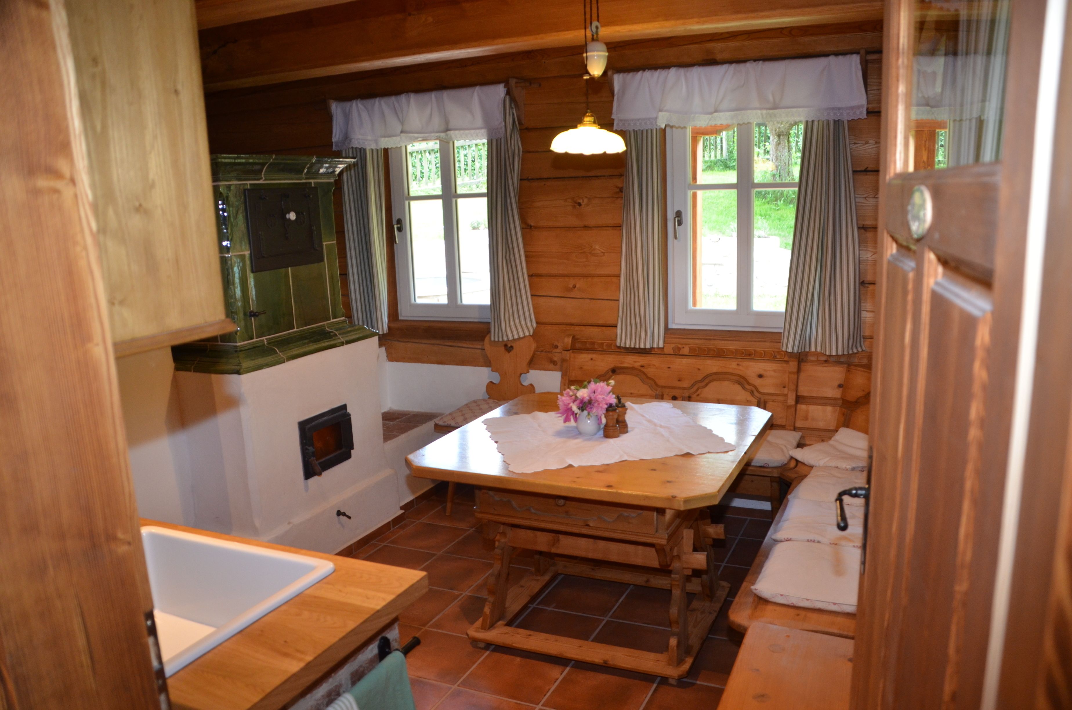 Cottage, 3 Bedrooms, Kitchenette, Garden View (Roubenka) | Private kitchen | Fridge, microwave, stovetop, electric kettle