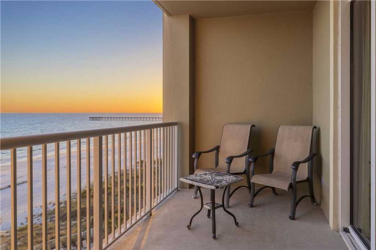 Appart'hôtel, 2 chambres, vue plage | Balcon